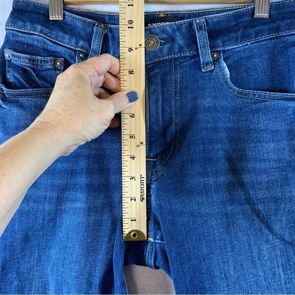 Express Womens Bootcut Jeans Sz 28 x 28 4 Way Stretch Western Classic - Picture 8 of 13